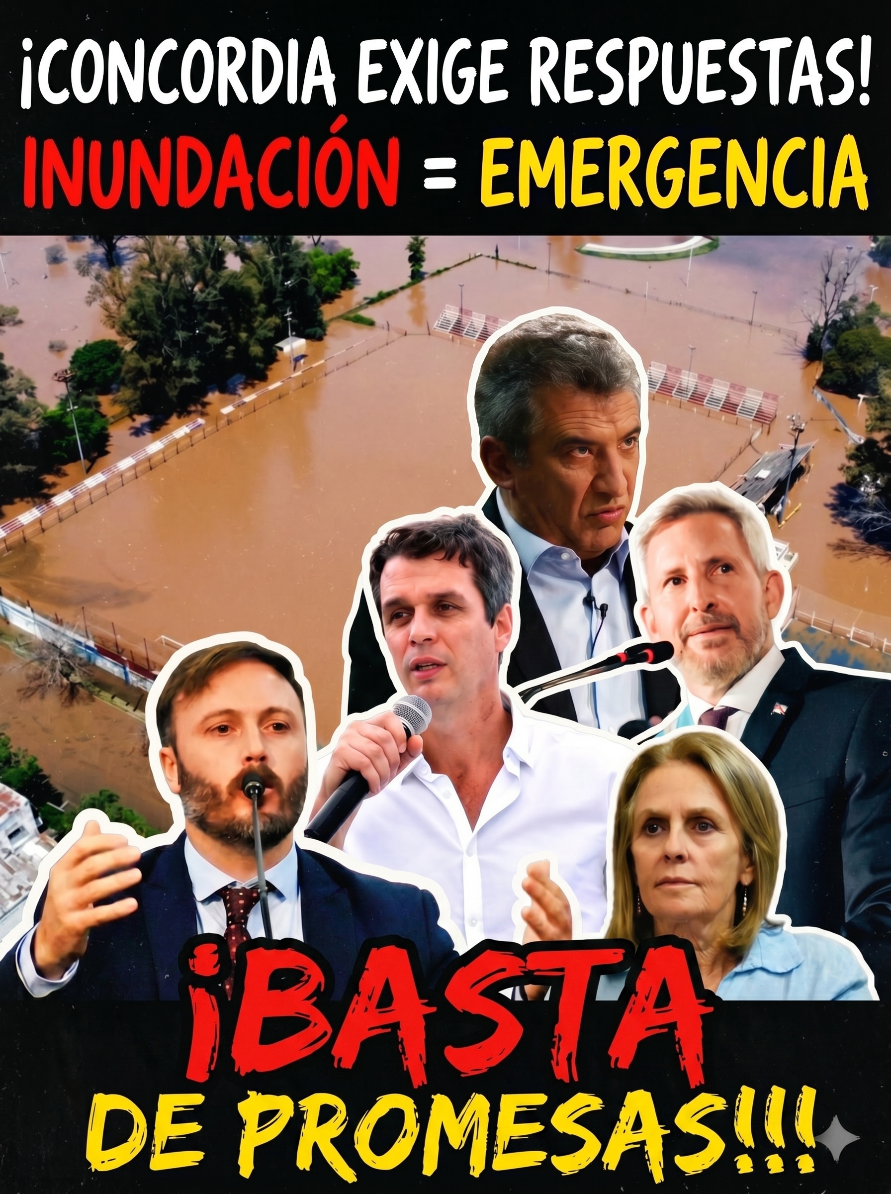 Impacto de inundación en Concordia