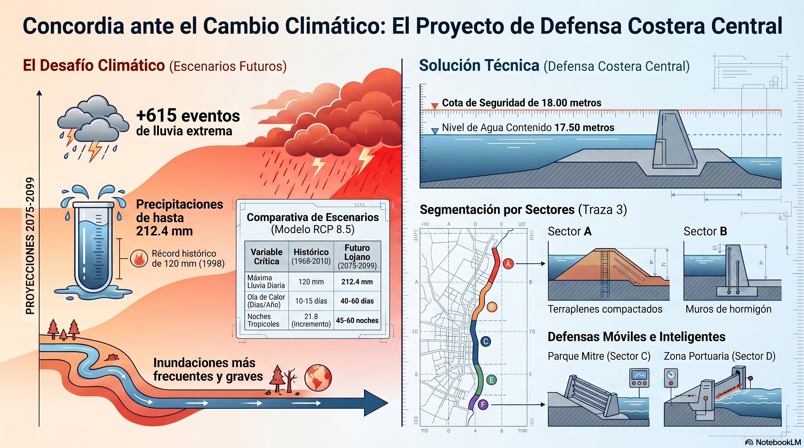 Infografía sobre Defensa y Cambio Climático