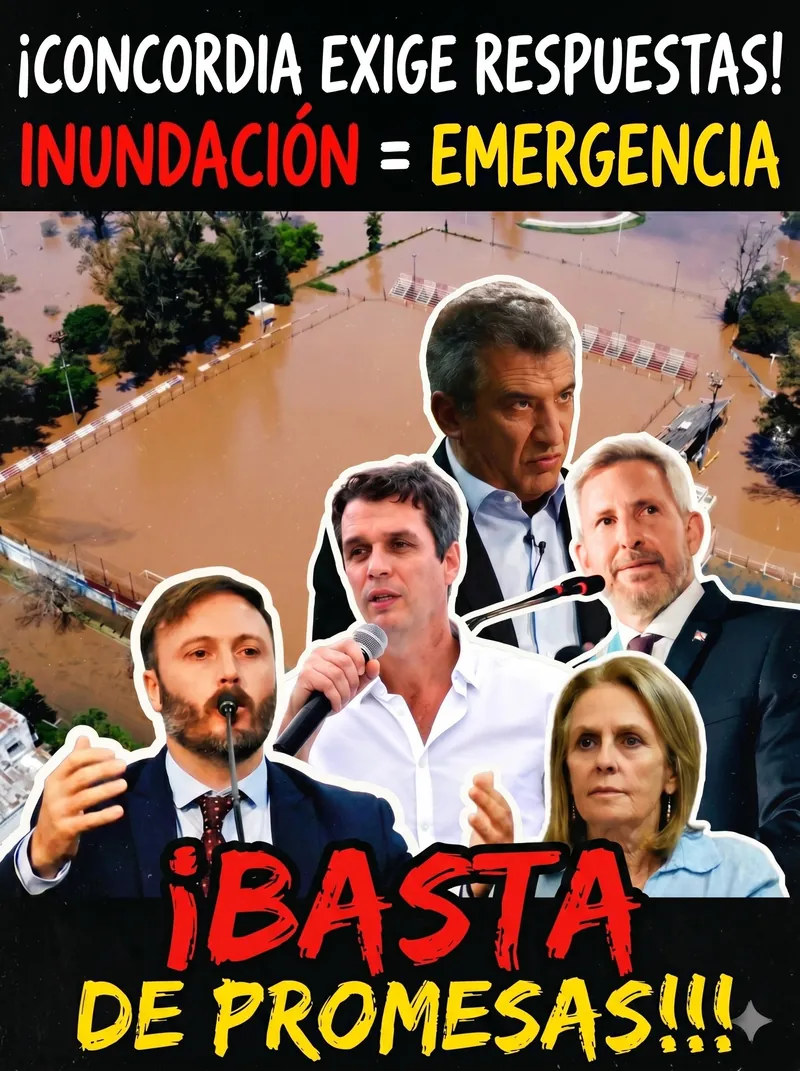 Impacto de inundación en Concordia